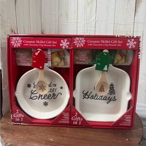 2 gifts in 1,Ceramic Skillet Gift Set with Blondie Mix